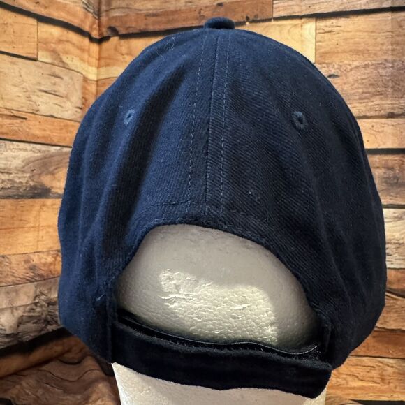 John Deere Navy Blue K-Products Script Logo Hat Cap Adjustable Strapback Farm - Picture 3 of 8